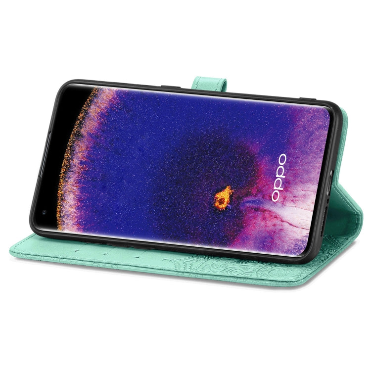 For OPPO Find X5 Mandala Flower Embossed Flip Leather Phone Case