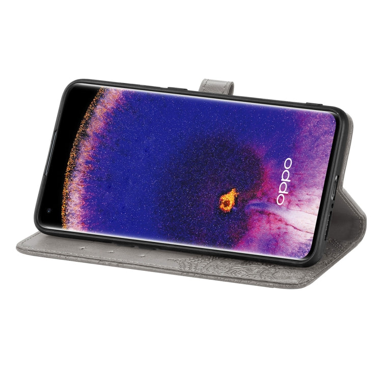 For OPPO Find X5 Mandala Flower Embossed Flip Leather Phone Case