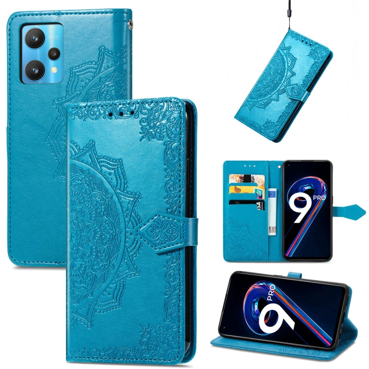 For OPPO Realme 9 Pro Mandala Flower Embossed Flip Leather Phone Case