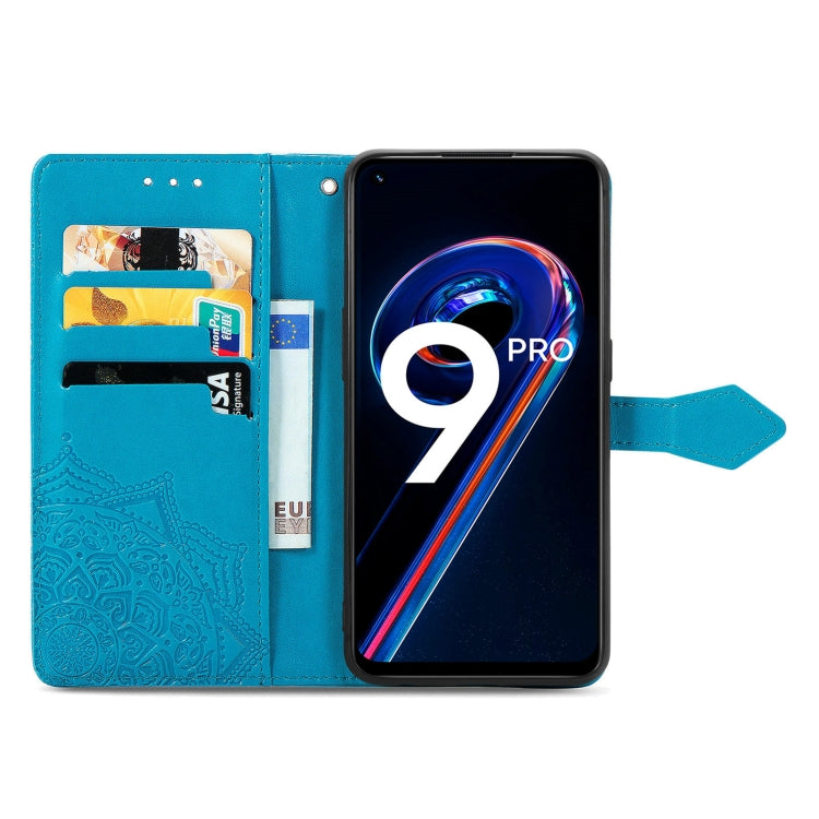 For OPPO Realme 9 Pro Mandala Flower Embossed Flip Leather Phone Case