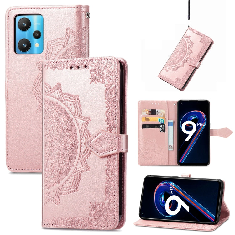 For OPPO Realme 9 Pro Mandala Flower Embossed Flip Leather Phone Case