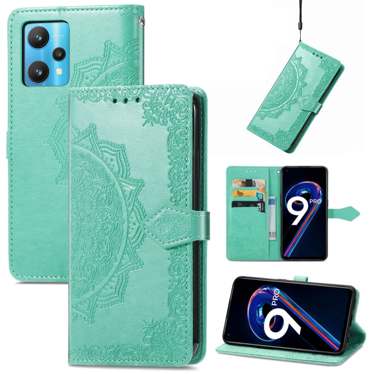 For OPPO Realme 9 Pro Mandala Flower Embossed Flip Leather Phone Case