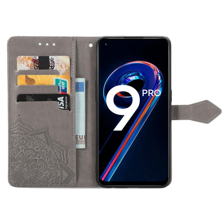 For OPPO Realme 9 Pro Mandala Flower Embossed Flip Leather Phone Case