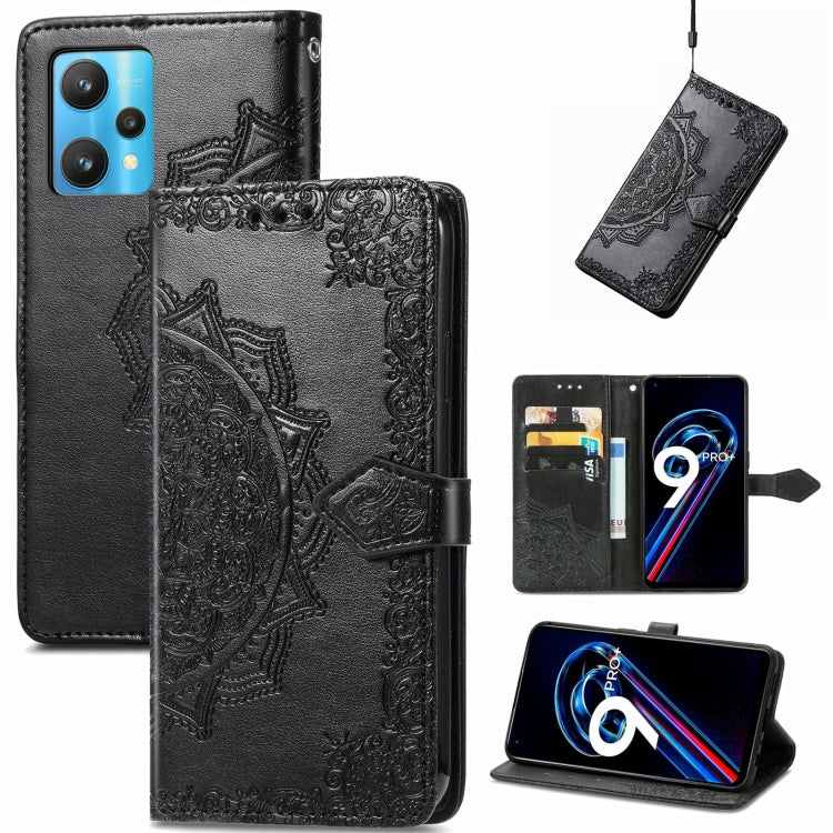 For OPPO Realme 9 Pro+ 5G Mandala Flower Embossed Flip Leather Phone Case