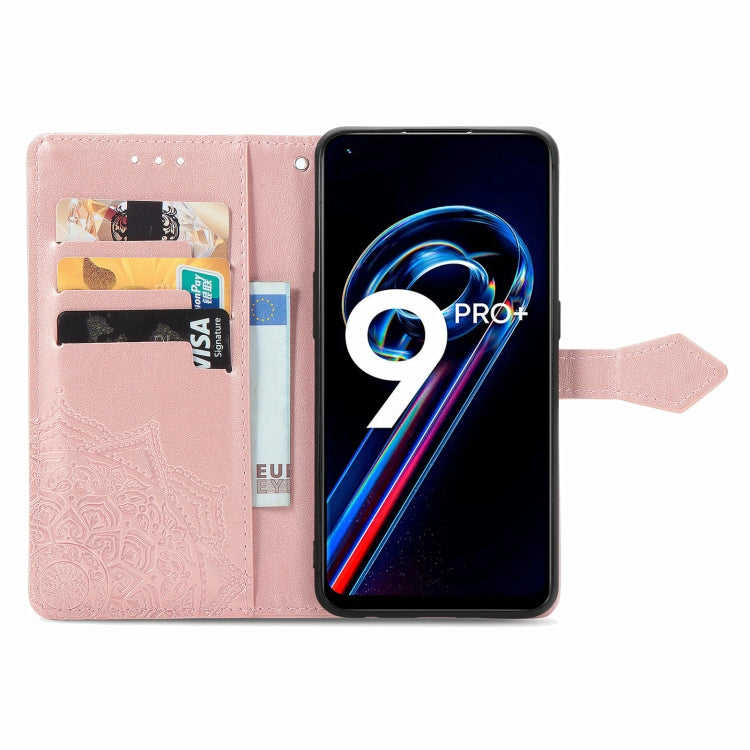 For OPPO Realme 9 Pro+ 5G Mandala Flower Embossed Flip Leather Phone Case