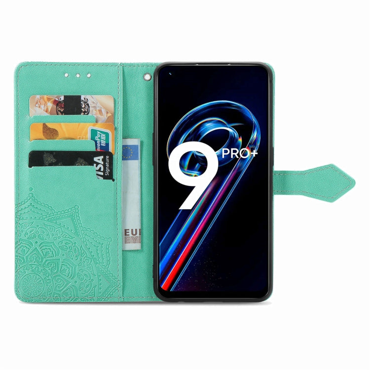 For OPPO Realme 9 Pro+ 5G Mandala Flower Embossed Flip Leather Phone Case