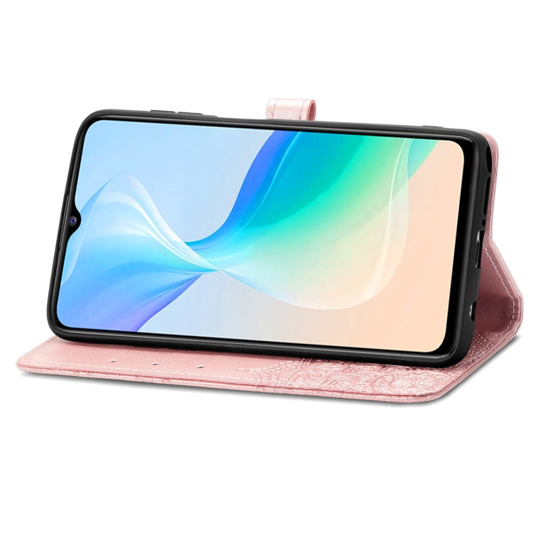 For vivo Y76 5G Mandala Flower Embossed Flip Leather Phone Case