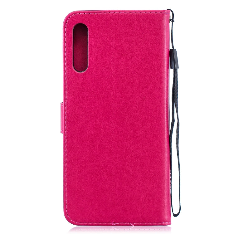 Diamond Encrusted Butterflies Love Flowers Pattern Horizontal Flip Leather Case for Galaxy A50 , with Holder & Card Slots & Wallet & Lanyard