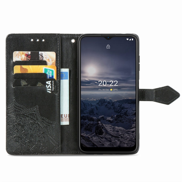 For Nokia G21 Mandala Flower Embossed Flip Leather Phone Case