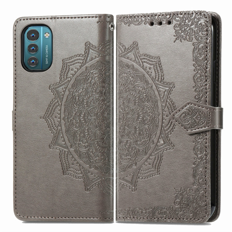 For Nokia G21 Mandala Flower Embossed Flip Leather Phone Case