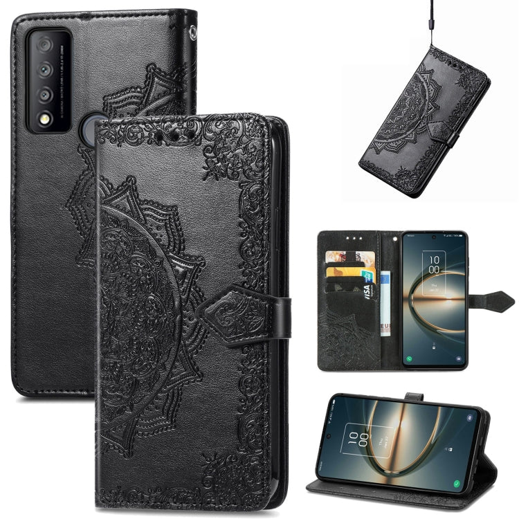 For TCL 30 V 5G Mandala Flower Embossed Flip Leather Phone Case