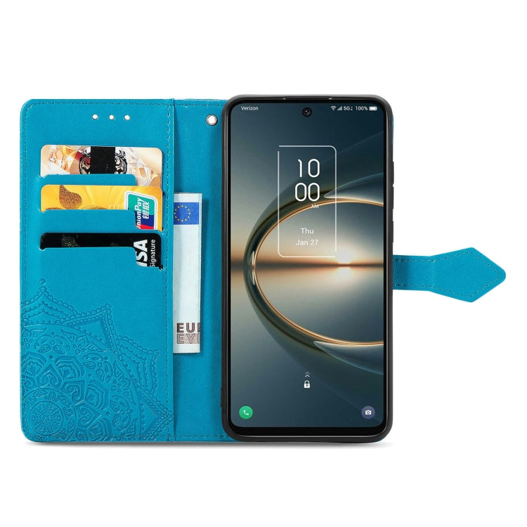 For TCL 30 V 5G Mandala Flower Embossed Flip Leather Phone Case