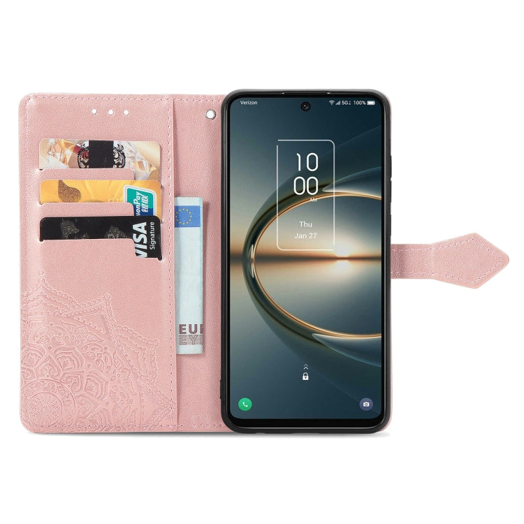 For TCL 30 V 5G Mandala Flower Embossed Flip Leather Phone Case