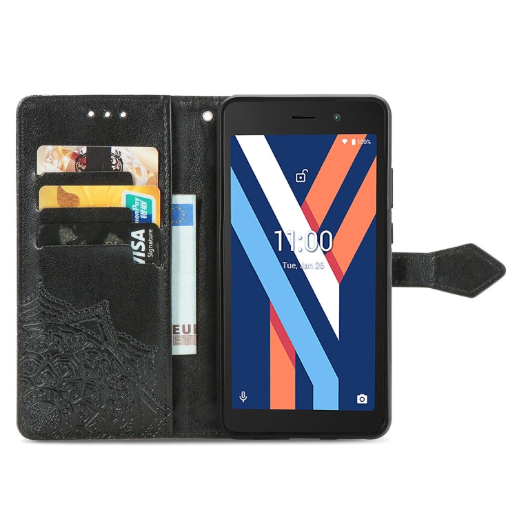 For Wiko Y52 Mandala Flower Embossed Flip Leather Phone Case