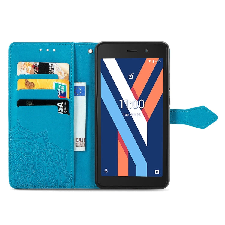 For Wiko Y52 Mandala Flower Embossed Flip Leather Phone Case