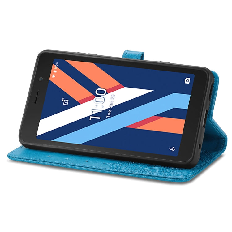 For Wiko Y52 Mandala Flower Embossed Flip Leather Phone Case