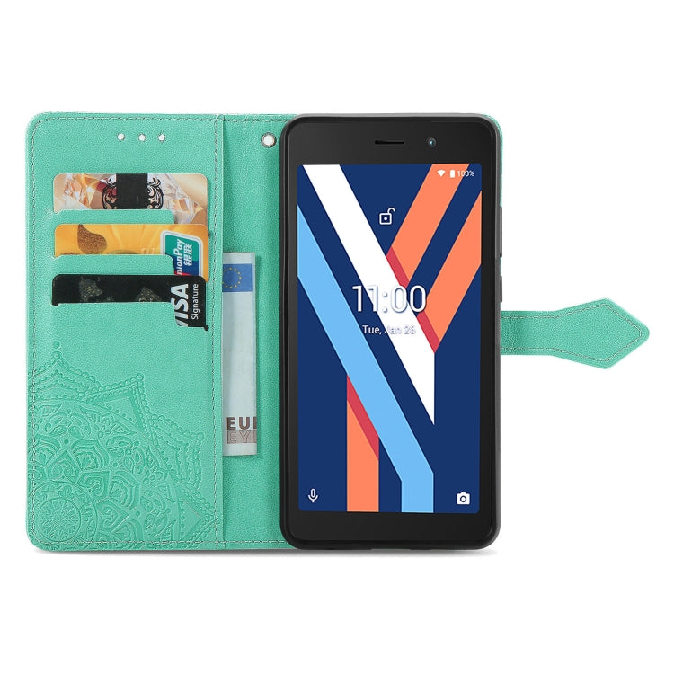 For Wiko Y52 Mandala Flower Embossed Flip Leather Phone Case