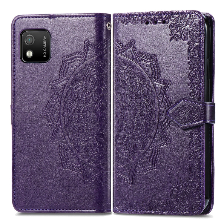 For Wiko Y52 Mandala Flower Embossed Flip Leather Phone Case