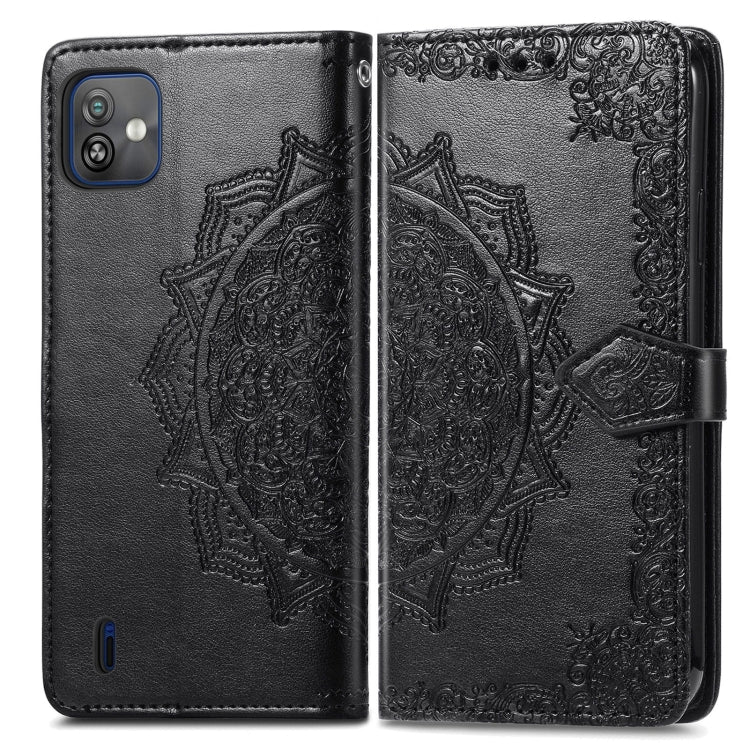 For Wiko Y82 Mandala Flower Embossed Flip Leather Phone Case