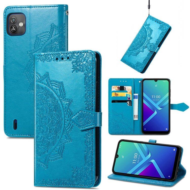 For Wiko Y82 Mandala Flower Embossed Flip Leather Phone Case