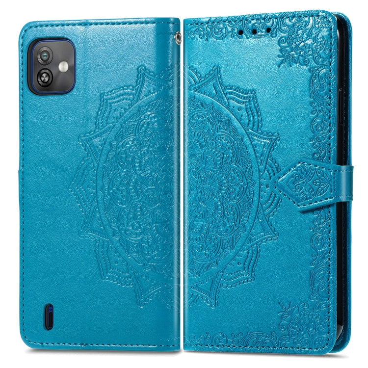 For Wiko Y82 Mandala Flower Embossed Flip Leather Phone Case