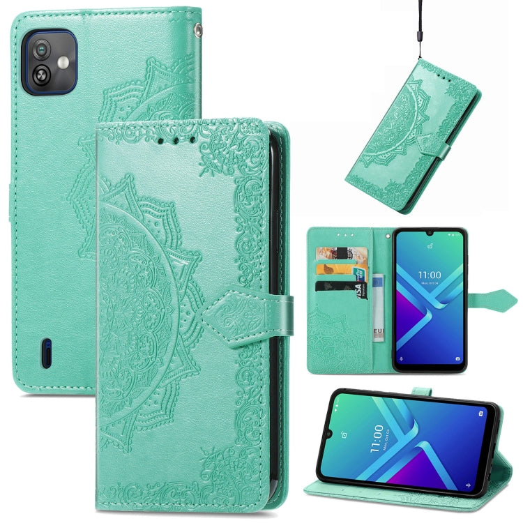 For Wiko Y82 Mandala Flower Embossed Flip Leather Phone Case