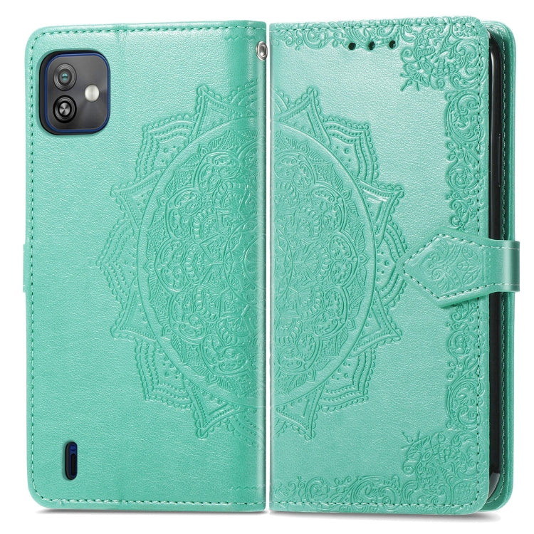 For Wiko Y82 Mandala Flower Embossed Flip Leather Phone Case