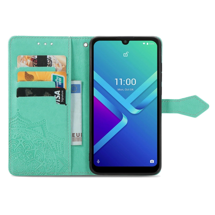 For Wiko Y82 Mandala Flower Embossed Flip Leather Phone Case