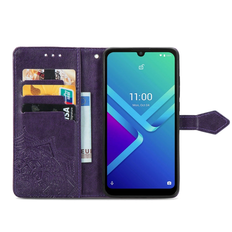 For Wiko Y82 Mandala Flower Embossed Flip Leather Phone Case