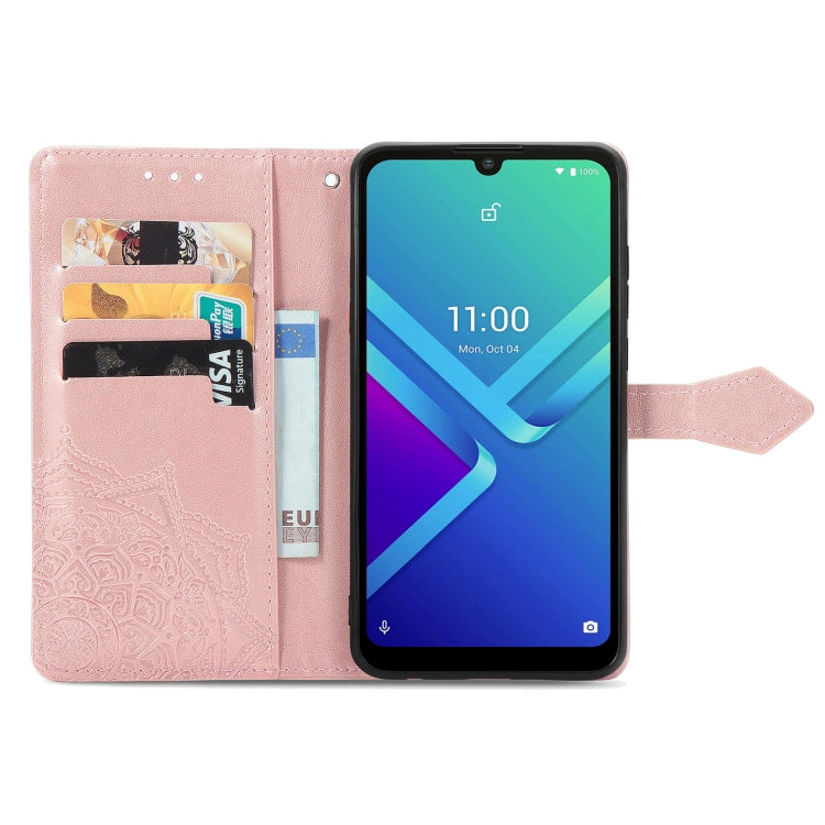 For Wiko Y82 Mandala Flower Embossed Flip Leather Phone Case