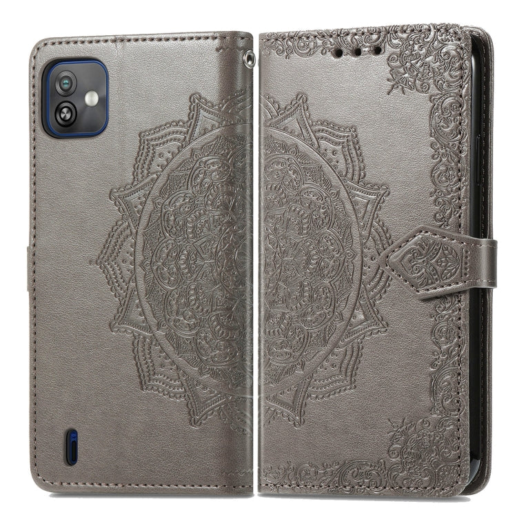 For Wiko Y82 Mandala Flower Embossed Flip Leather Phone Case