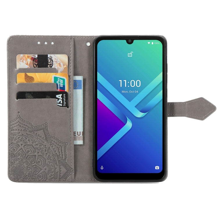 For Wiko Y82 Mandala Flower Embossed Flip Leather Phone Case