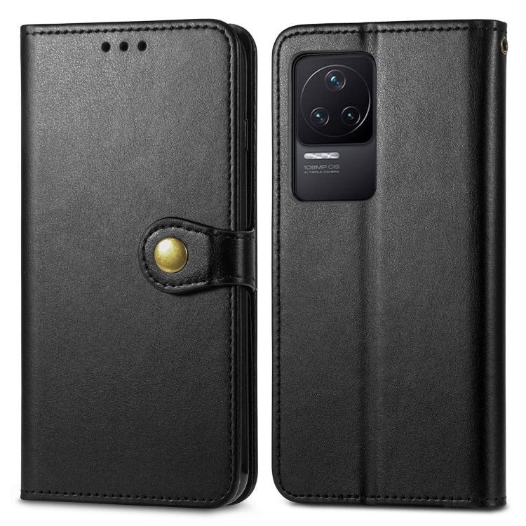 For Xiaomi Redmi K50 Pro Retro Solid Color Buckle Leather Phone Case