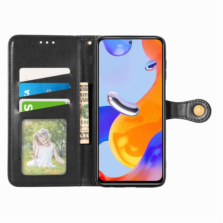 For Xiaomi Redmi Note 11 Pro 4G Global  Retro Solid Color Buckle Leather Phone Case