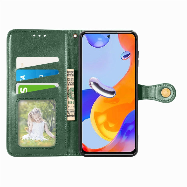 For Xiaomi Redmi Note 11 Pro 4G Global  Retro Solid Color Buckle Leather Phone Case