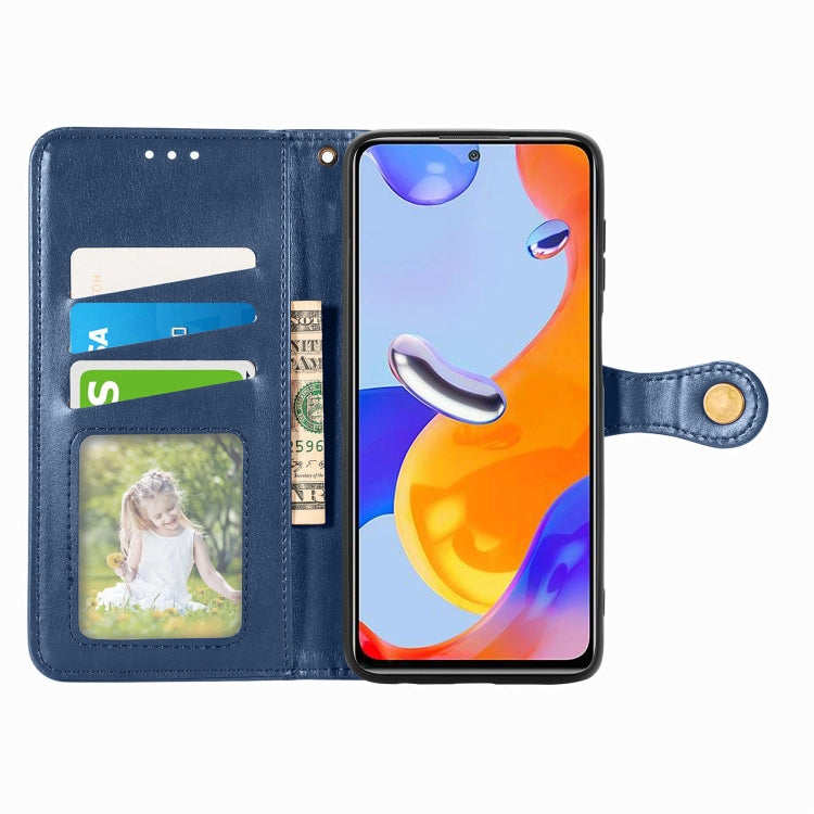 For Xiaomi Redmi Note 11 Pro 4G Global  Retro Solid Color Buckle Leather Phone Case