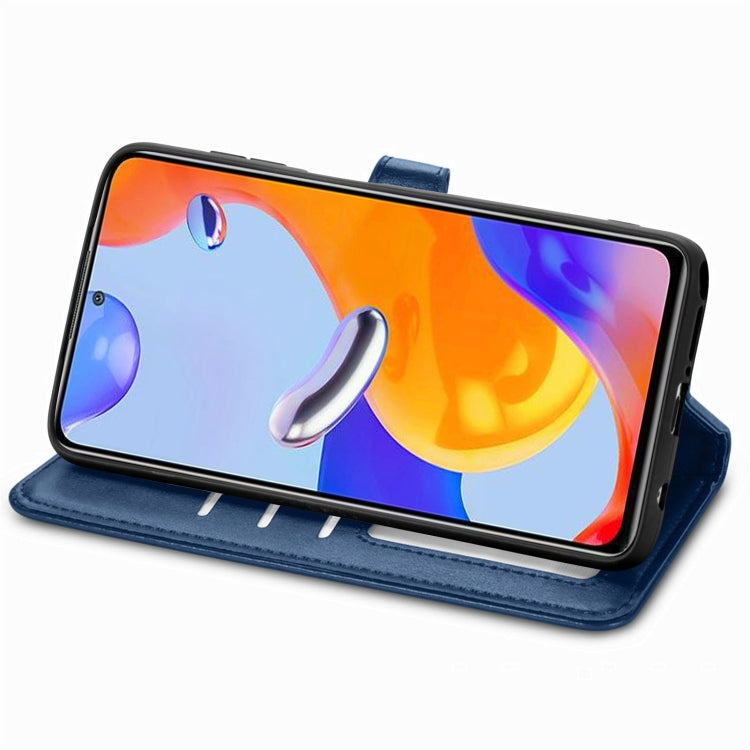 For Xiaomi Redmi Note 11 Pro 4G Global  Retro Solid Color Buckle Leather Phone Case
