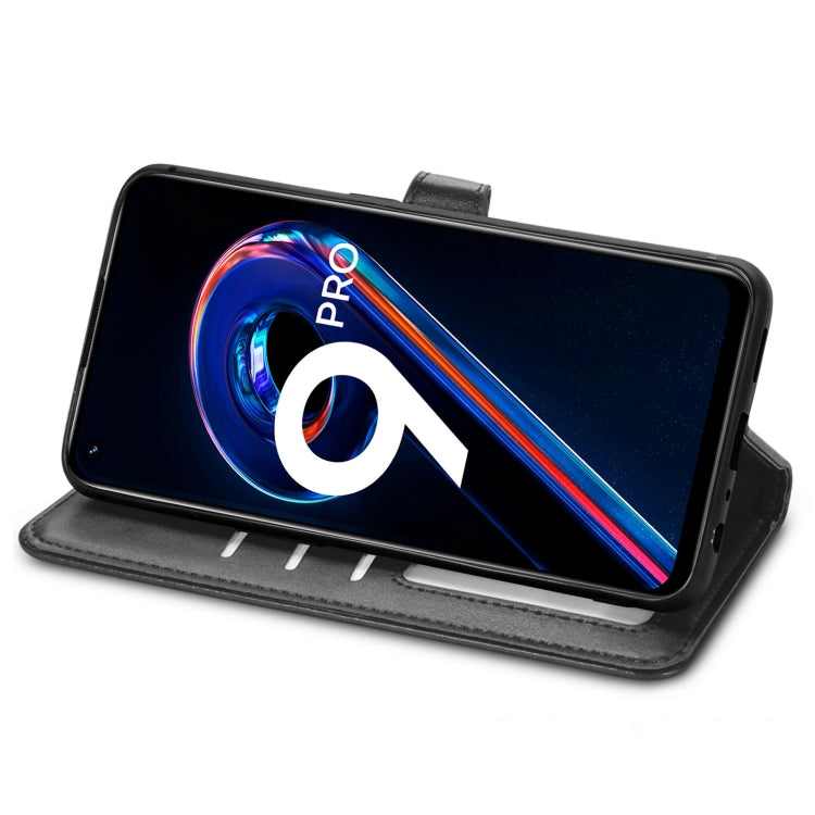 For OPPO Realme 9 Pro Retro Solid Color Buckle Leather Phone Case