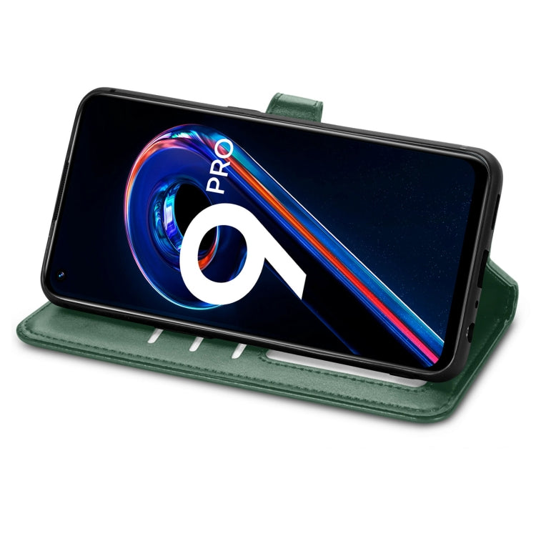 For OPPO Realme 9 Pro Retro Solid Color Buckle Leather Phone Case