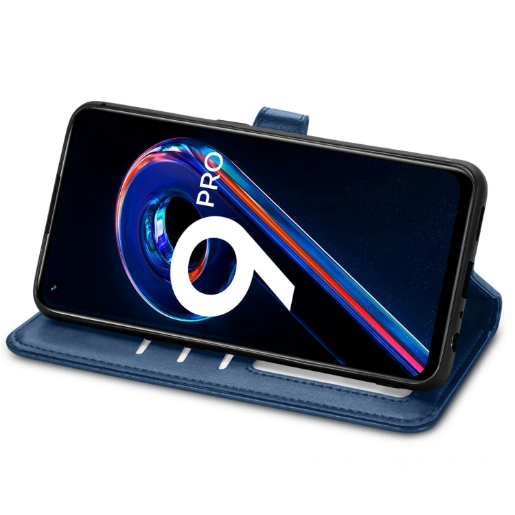 For OPPO Realme 9 Pro Retro Solid Color Buckle Leather Phone Case