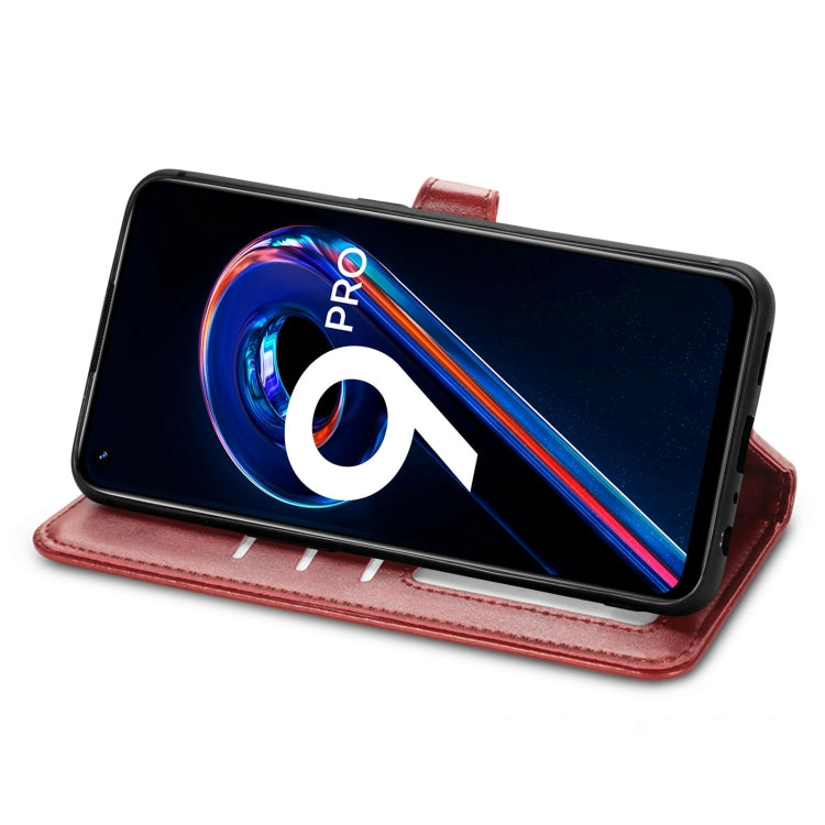 For OPPO Realme 9 Pro Retro Solid Color Buckle Leather Phone Case