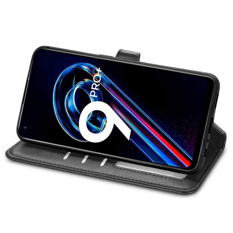 For OPPO Realme 9 Pro+ 5G Retro Solid Color Buckle Leather Phone Case