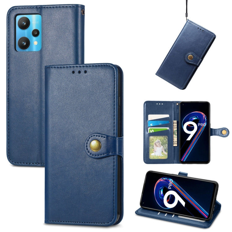 For OPPO Realme 9 Pro+ 5G Retro Solid Color Buckle Leather Phone Case