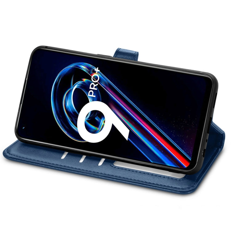 For OPPO Realme 9 Pro+ 5G Retro Solid Color Buckle Leather Phone Case