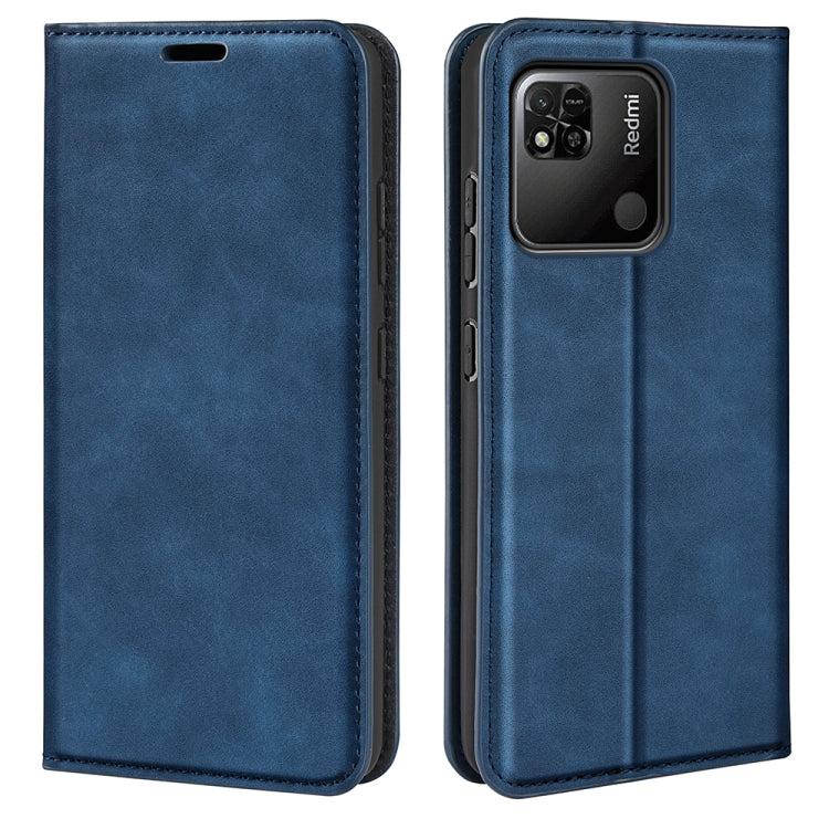 For Xiaomi Redmi 10A Retro-skin Magnetic Suction Leather Phone Case