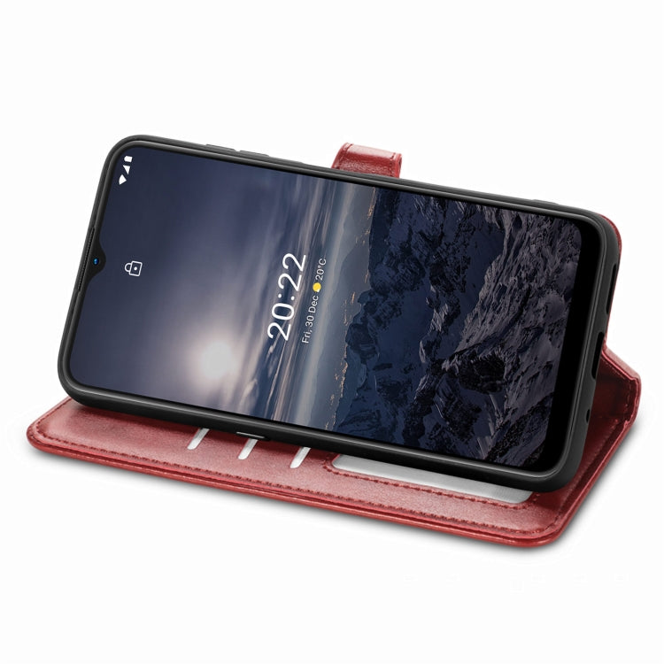 For Nokia G21 Retro Solid Color Buckle Leather Phone Case