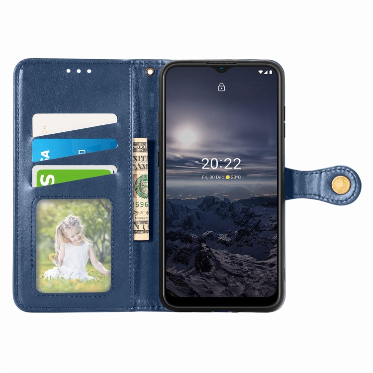 For Nokia G21 Retro Solid Color Buckle Leather Phone Case