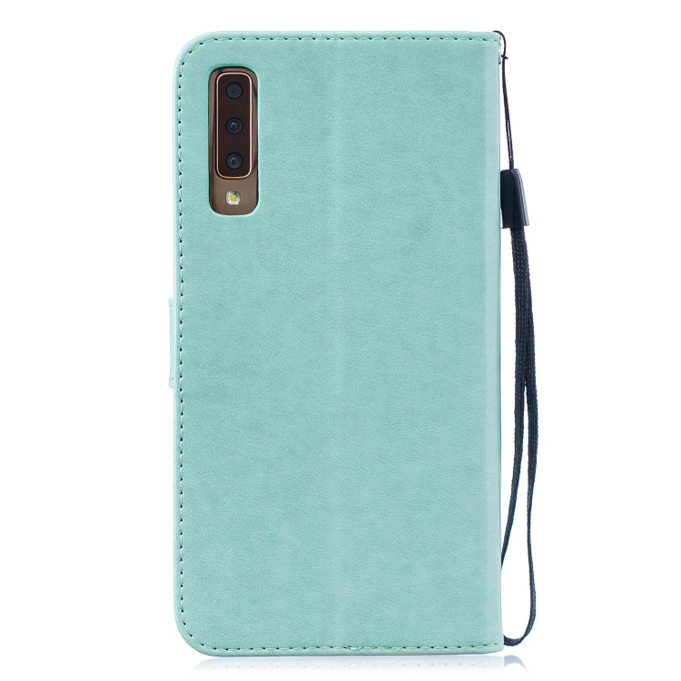 Diamond Encrusted Butterflies Love Flowers Pattern Horizontal Flip Leather Case for Samsung Galaxy A7&A750 , with Holder & Card Slots & Wallet & Lanyard