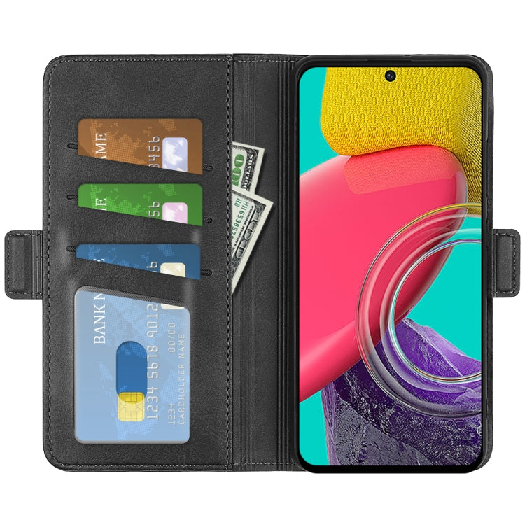 For Samsung Galaxy M53 Dual-side Magnetic Buckle Leather Phone Case