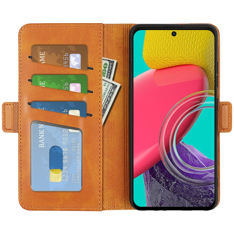For Samsung Galaxy M53 Dual-side Magnetic Buckle Leather Phone Case